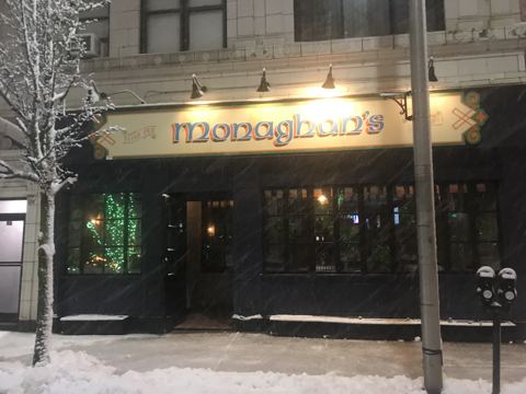 Snowy saint patrick s day at m