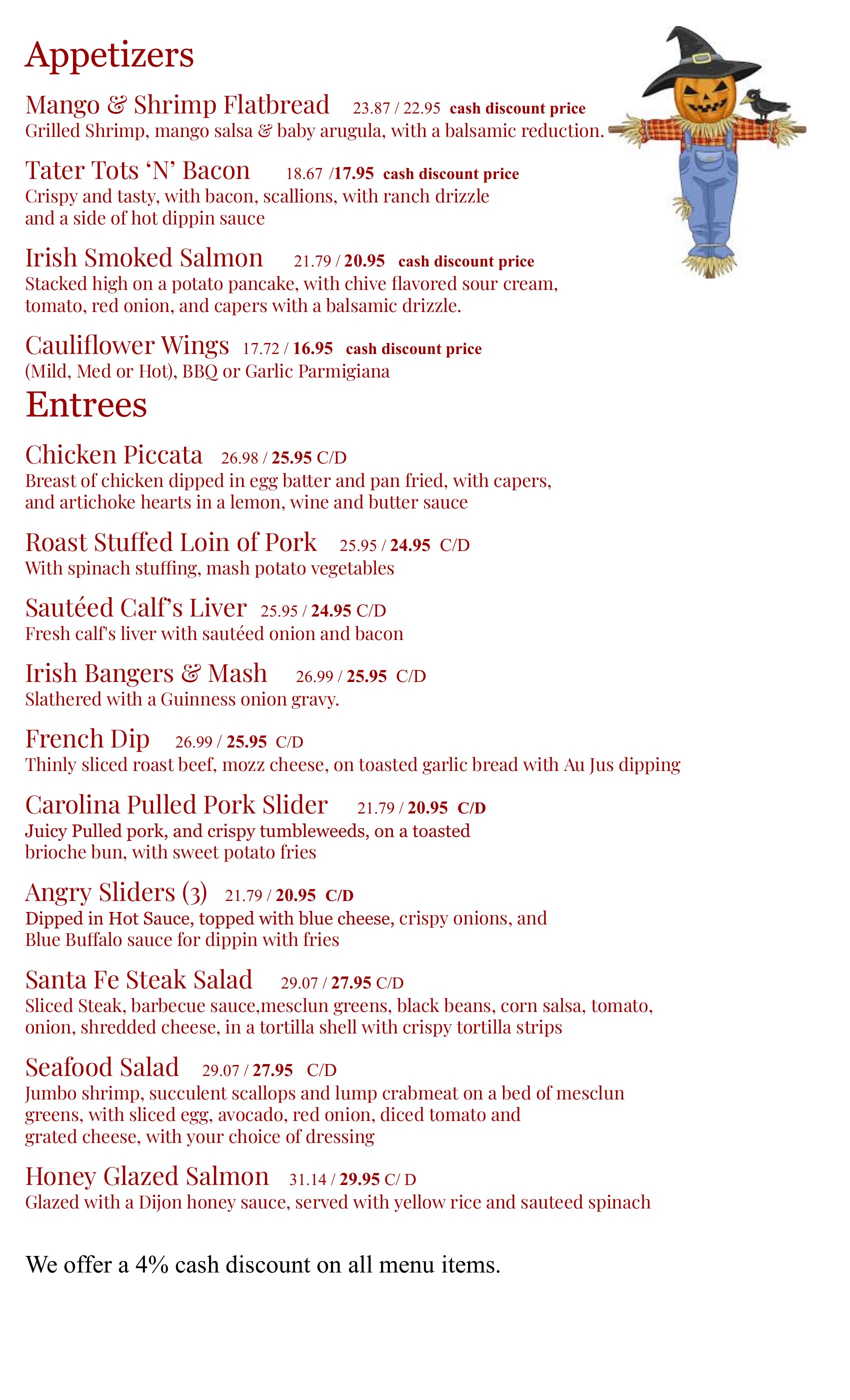 Weekday specials